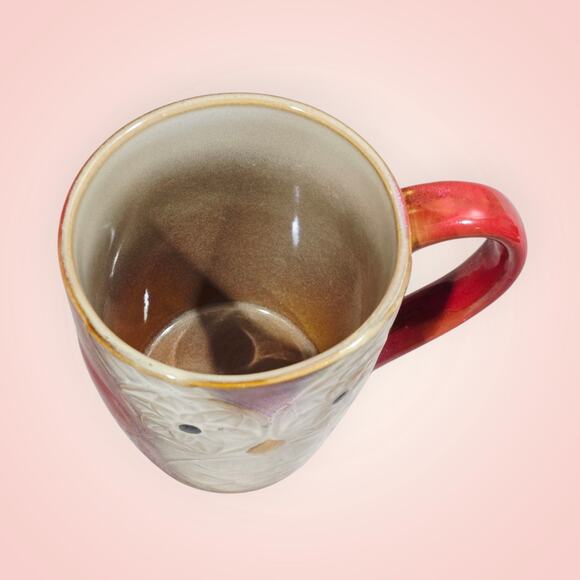 Gibson Home Owl Coffee Tea Mug Brown Glazed Pottery Rustic 16 Oz - Picture 6 of 7